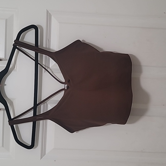 NWOT LULULEMON ALIGN STRAPPY RIBBED WOMEN'S BROWN TANK SIZE 6 - Picture 1 of 10